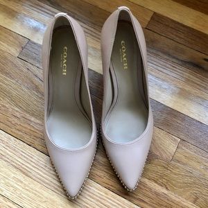 Coach Beadchain Nude Heel